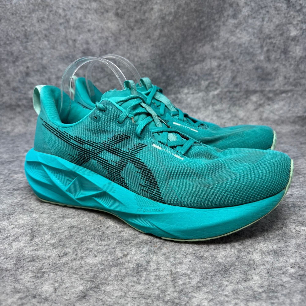 ASICS Novablast 5‎ Running Shoes Womens 11 Athletic Training Sneakers Teal Green